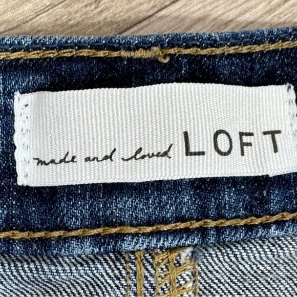 Loft Made and Loved Paint Splatter Boyfriend Jeans Blue 8 Button Fly - Picture 9 of 16